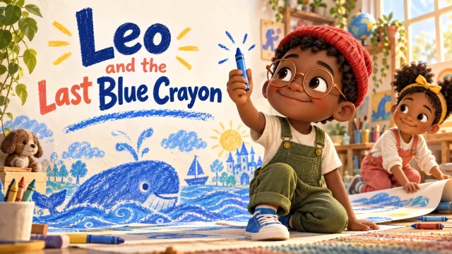 Bìa truyện Leo and the Last Blue Crayon