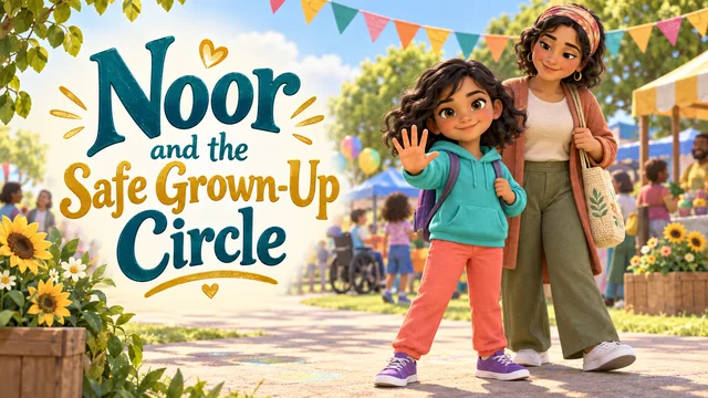 Bìa truyện Noor and the Safe Grown-Up Circle