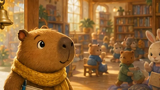 Bìa truyện Capybara Ben và chiếc ghế chờ
