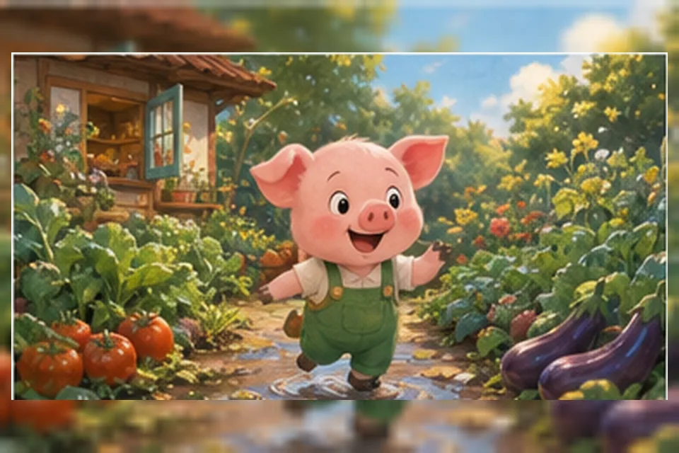 Minh họa trang 1 truyện Đĩa rau cầu vồng