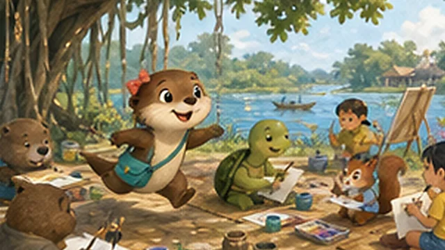 Bìa truyện Rái Cá Oanh và câu xin phép