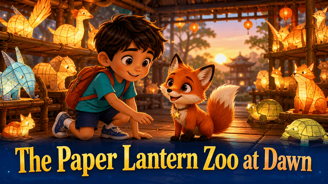 Bìa truyện The Paper Lantern Zoo at Dawn