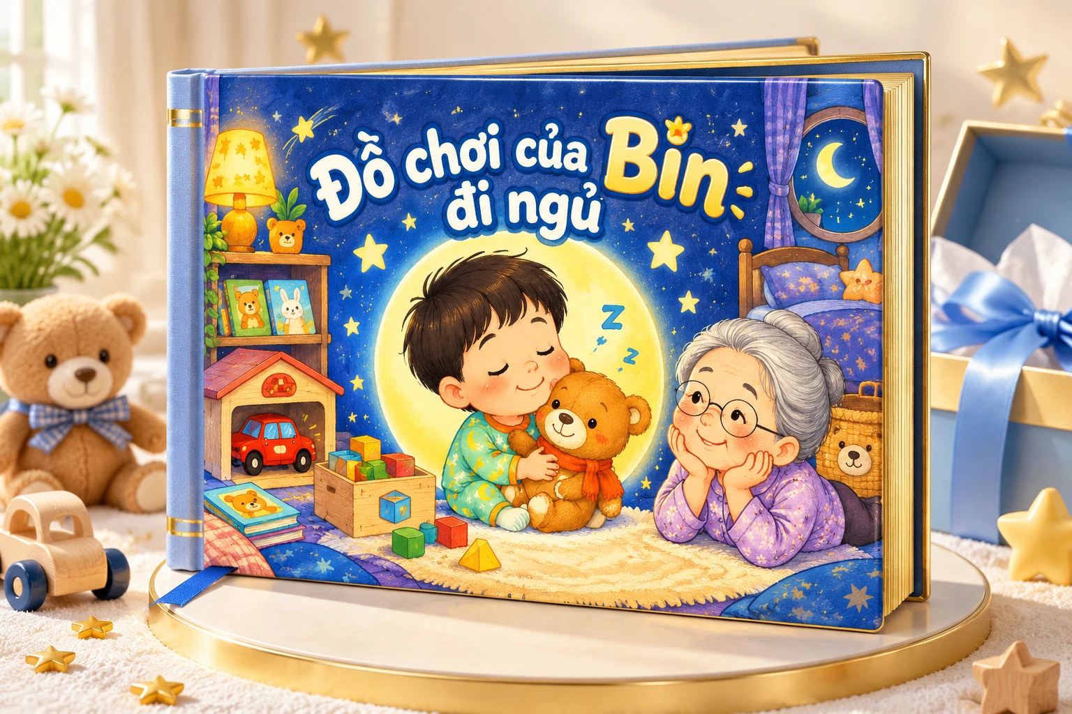 Sách bìa cứng Đồ chơi của Bin đi ngủ